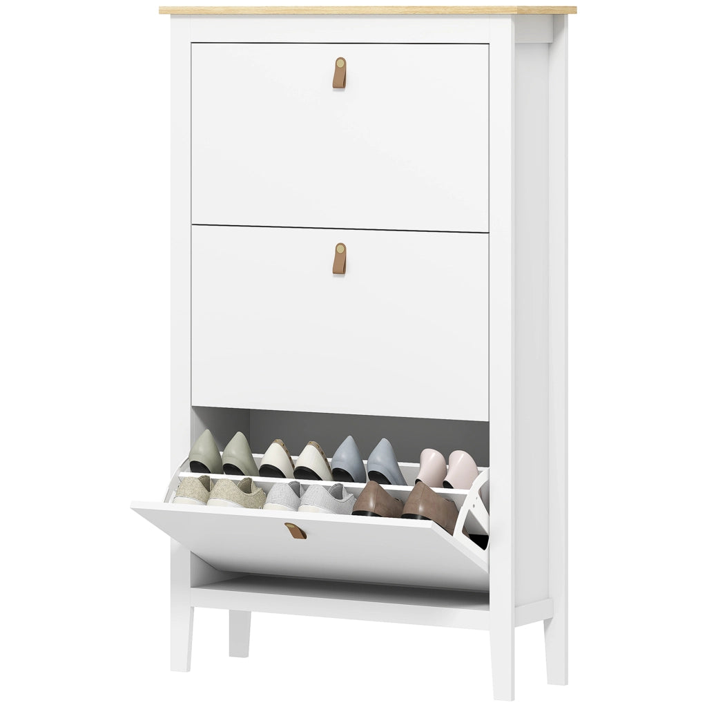 Scarpiera con cassetti e ripiani regolabili ¨C zephmum ¨C bianco 21 paia