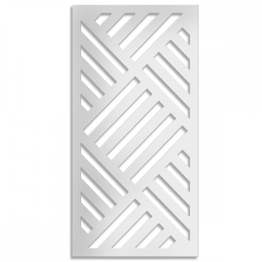 LINEAR MILL - Pannello in PVC traforato - Parasole Misura: 98x198 cm, Colore: bianco