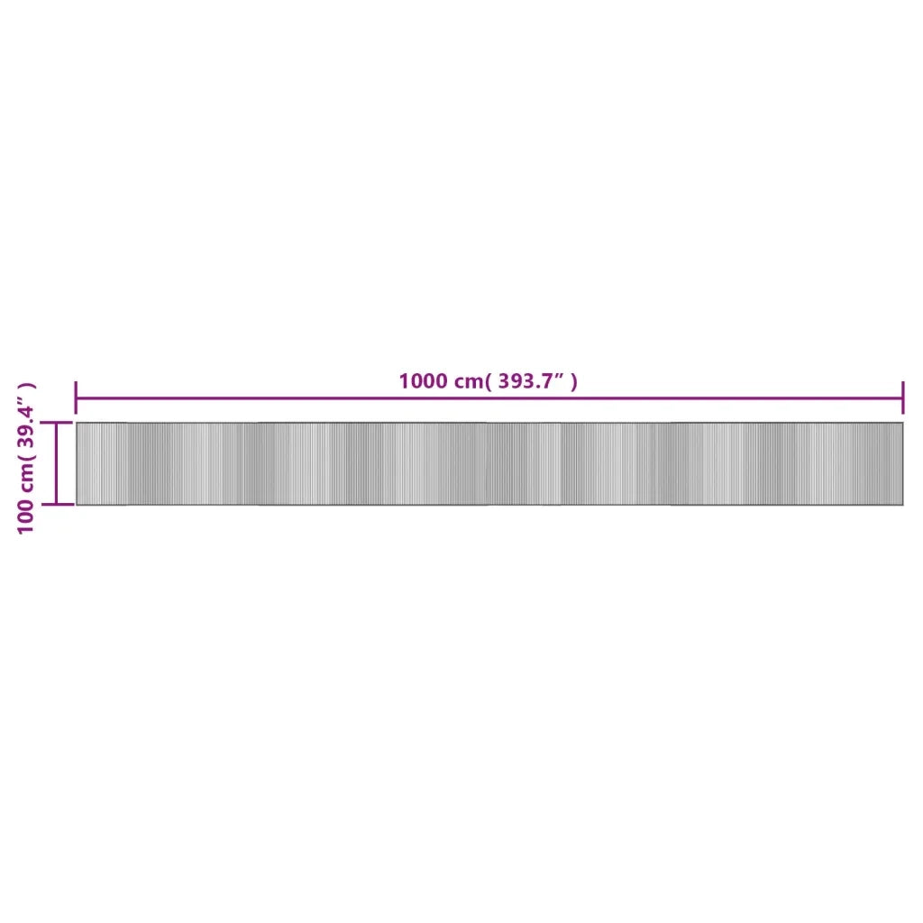 Tappeto Rettangolare Grigio 100x1000 cm in BambÃ¹