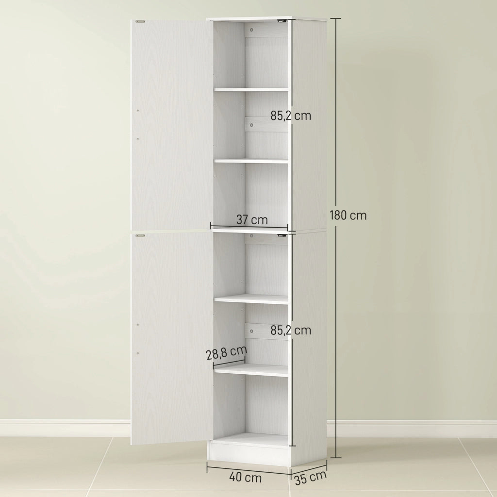 Armadietto Bagno Stretto ¨C Zephmum ¨C Bianco 60x30x180