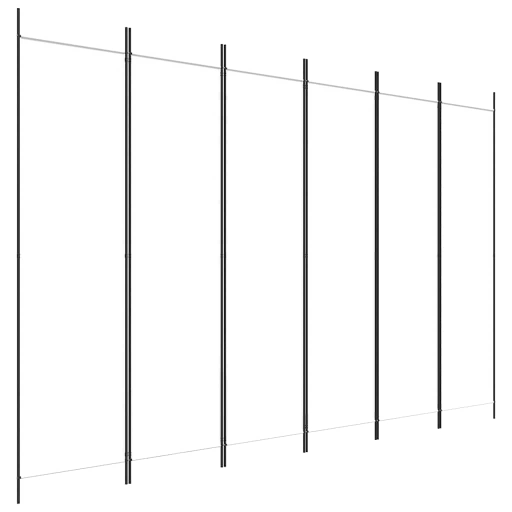 Divisorio a 6 Pannelli Bianco 300x200 cm Tessutocod mxl 96918