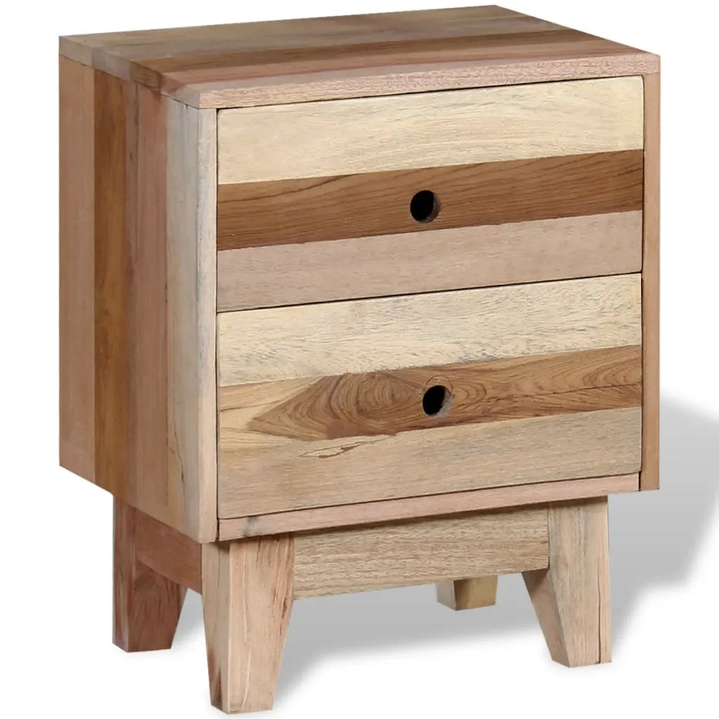 Comodino-Tavolino da notte in Legno Massello di Recupero