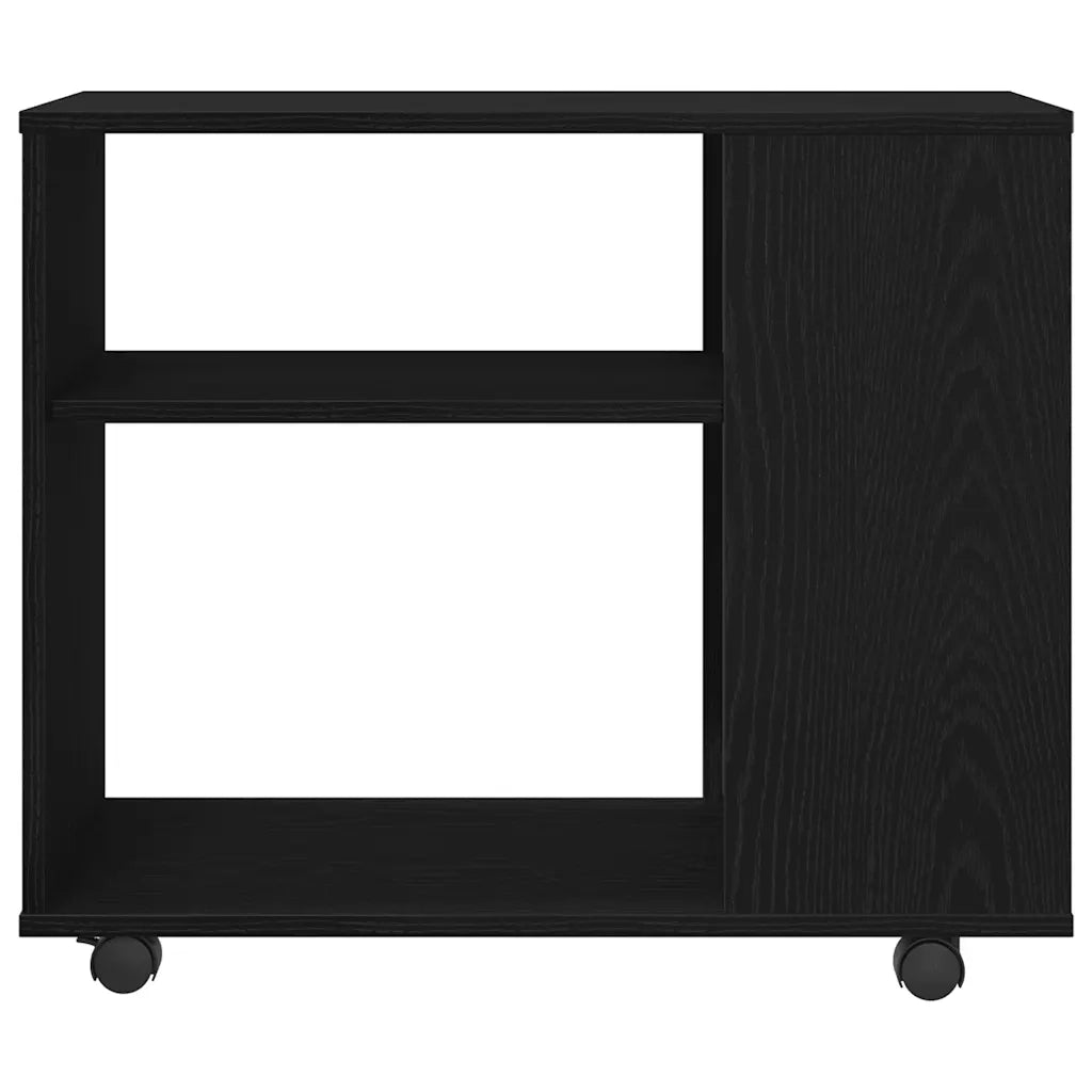 Tavolino laterale in rovere nero 70x35x60 cm in legno ingegnerizzato 862496