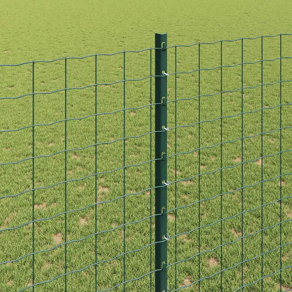 Palo della recinzione 11 pz Verde 160 cm Acciaio CFW9737338