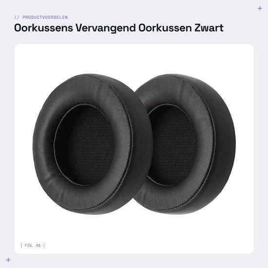 Orecchini di sostituzione - Nero - Schiuma di poliuretano - Adatto per Corsair Virtuoso RGB SE - Ideale per cuffie da ascolto - Nero