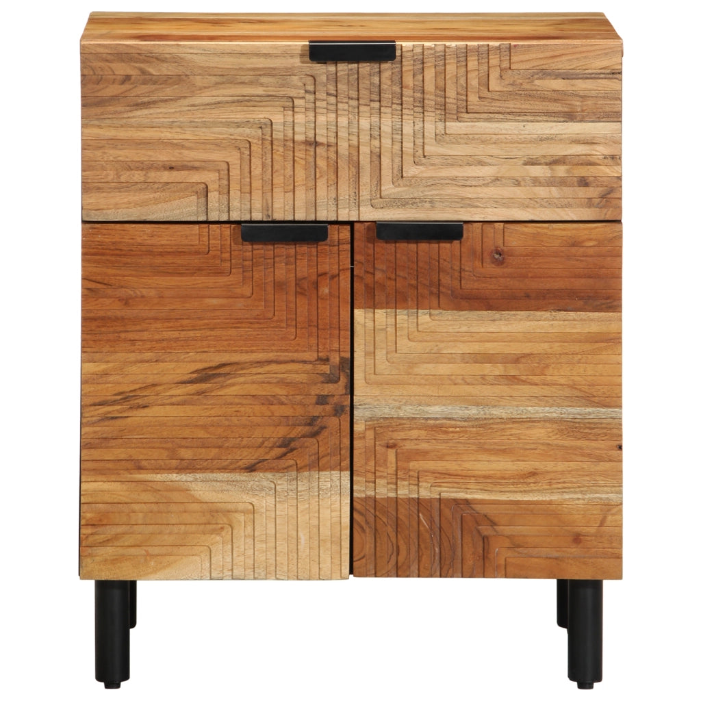 Comodino  50x33x60 cm in Legno Massello di Acacia
