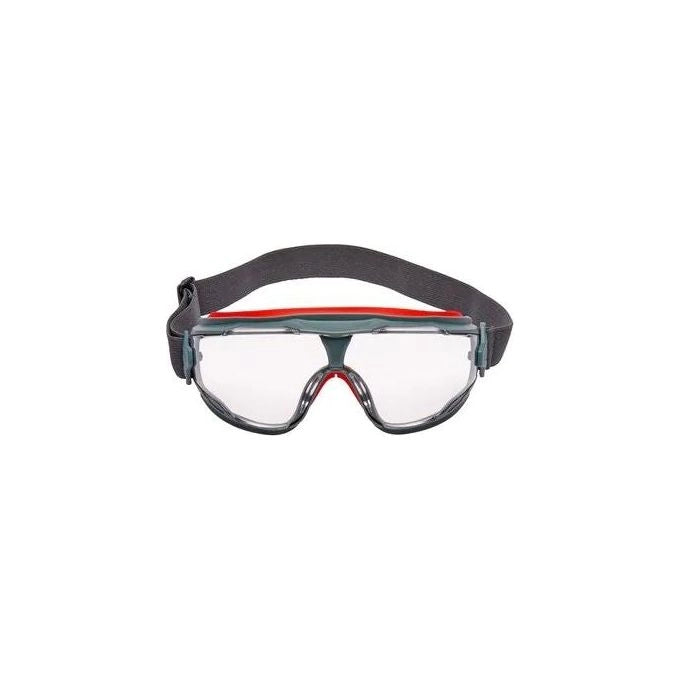 3M GG501 Goggle Gear 500 Occhiali a mascherina antiappannante lente trasparente policarbonato EN 166 colore Grigio Rosso