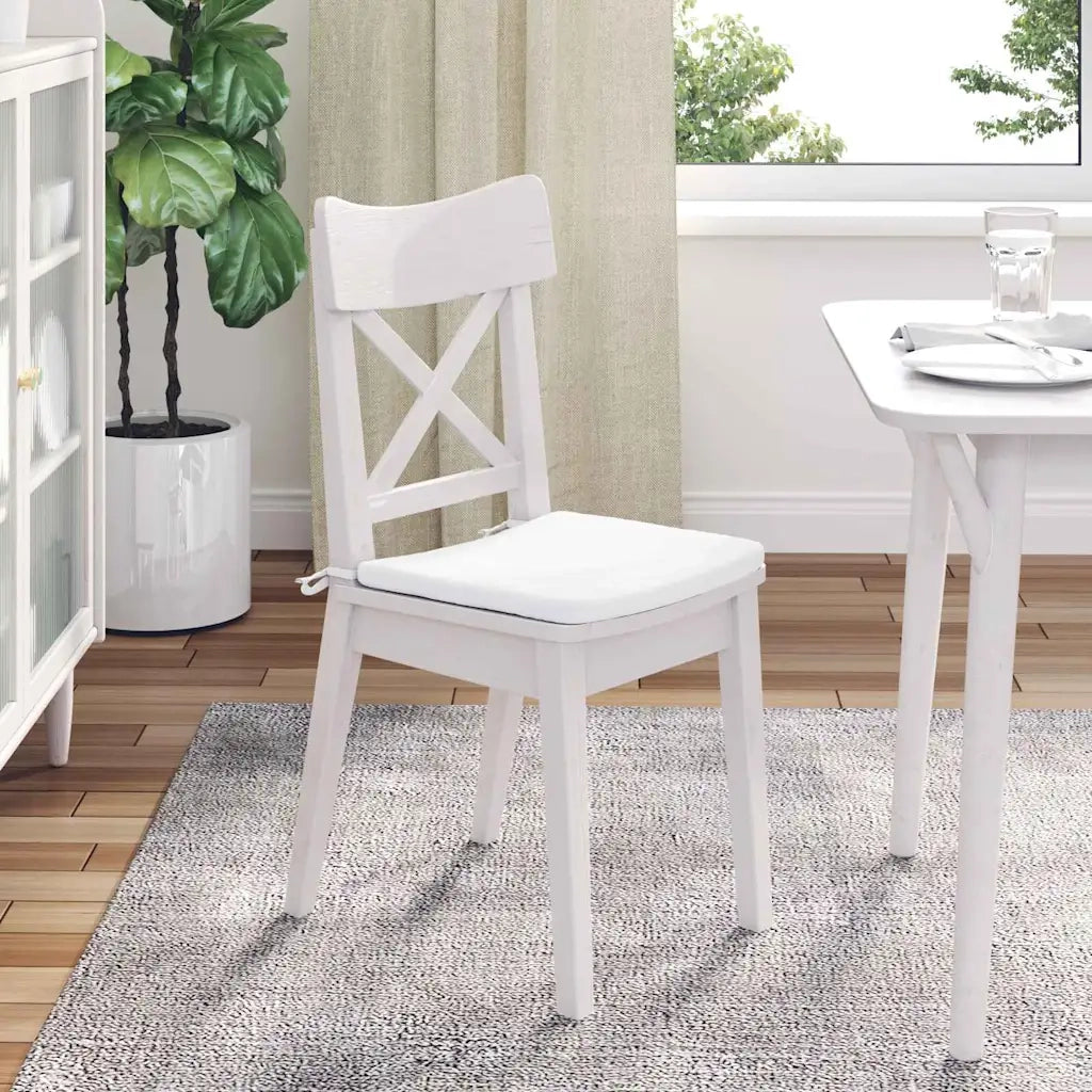 Cuscini per Seduta 4 pcs Bianco 40 x 40 x 3 cm Tessuto 42015200