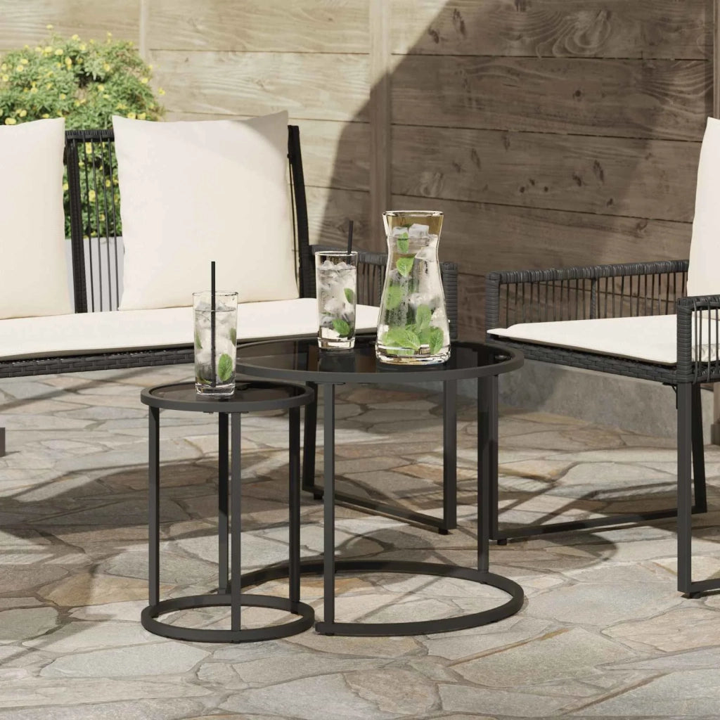 Set di Tavolini da Caffè 2 pcs 55 x 55 x 45 cm acciaio 42026685