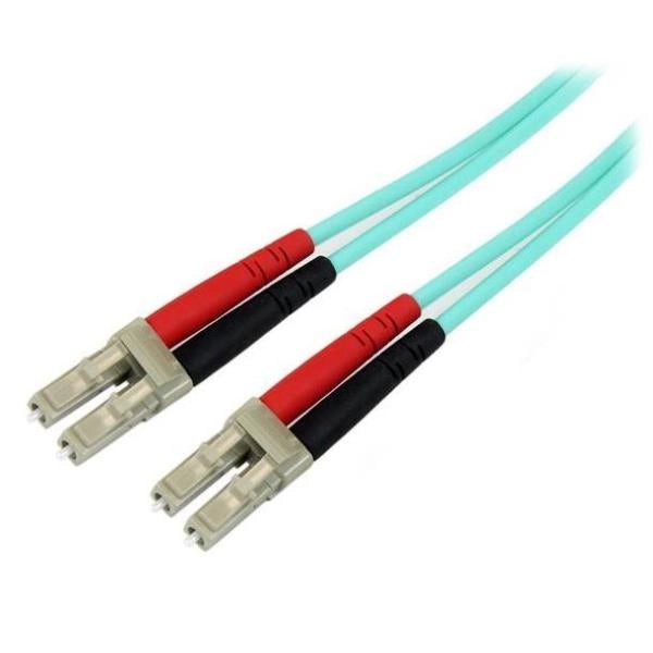 Startech.com cavo di rete patch duplex in fibra ottica multimodale lszh 50/125 da 10 gb 10m lc-lc - acqua - A50FBLCLC10