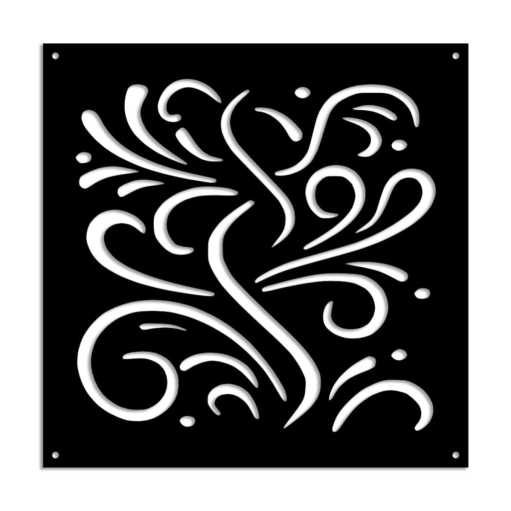 BLOW - Pannello in PVC traforato - Parasole Misura: 98x98 cm, Colore: nero