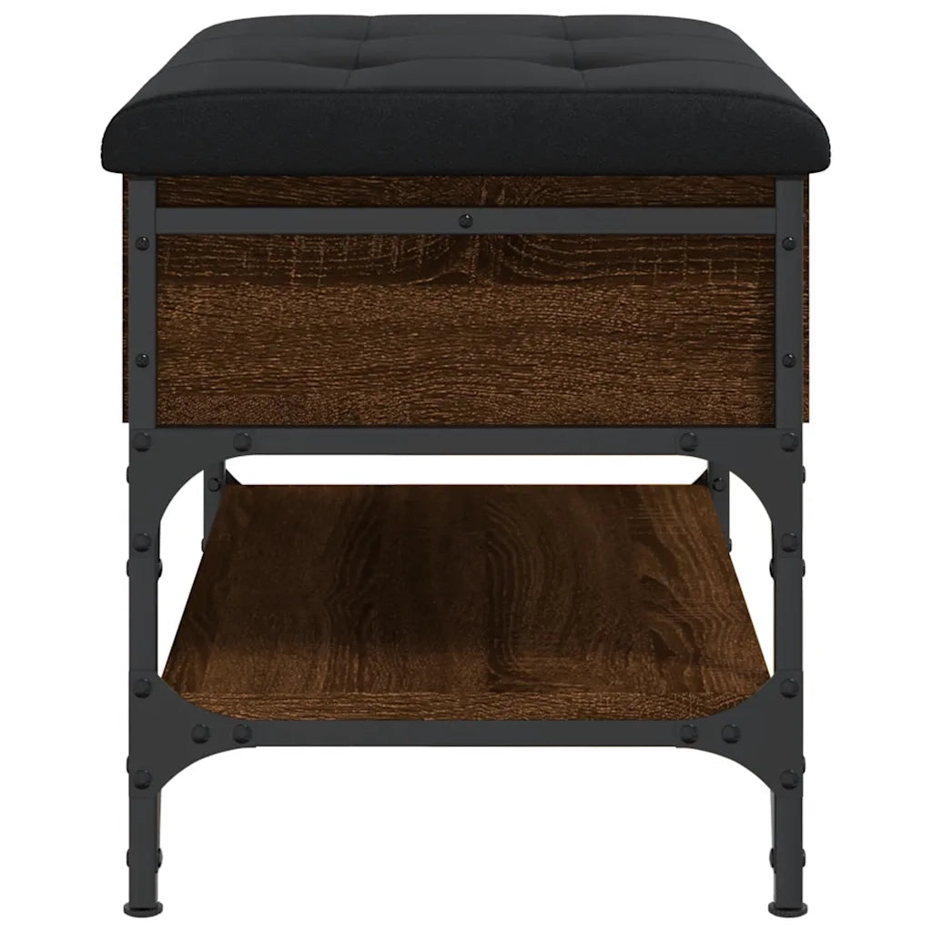 Panca Porta Scarpe Rovere Marrone 62x42x45 cm Legno Multistrato 835191