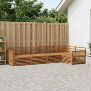 Set di divani da esterno 5 pz Naturale Legno di Acacia Massello 3383357