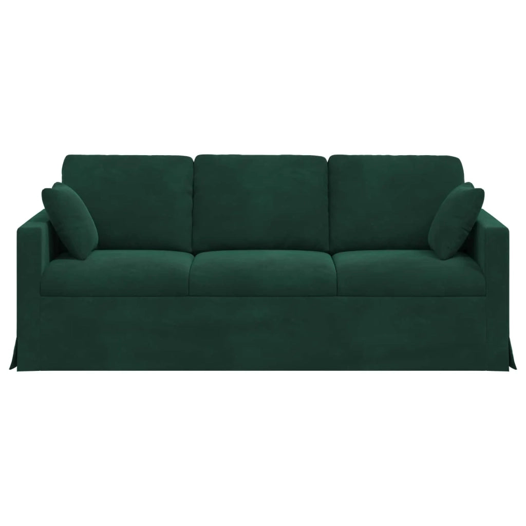 Divano Verde Scuro 198 x 78 x 80 cm Velluto