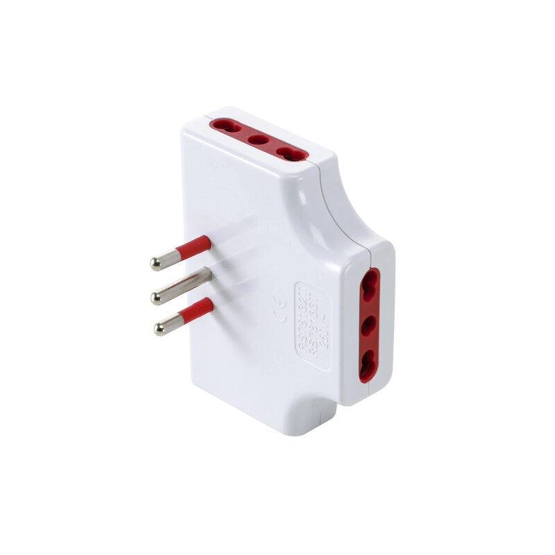 ROSI 78132 ADATTATORE TRIPLO PIATTO 10A 3PR BIP C/LIMIT