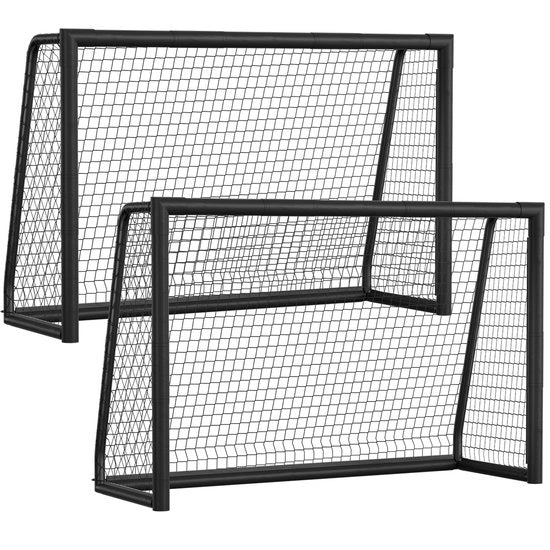 Set di rete da calcio a due pezzi 240 x 160 x 86 cm comprensivo di pompa per rete e ancore per terra.