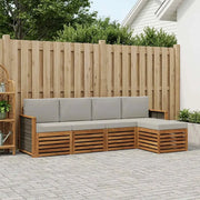 Set di divani da esterno 5 pcs Naturale e Grigio Chiaro 3384227
