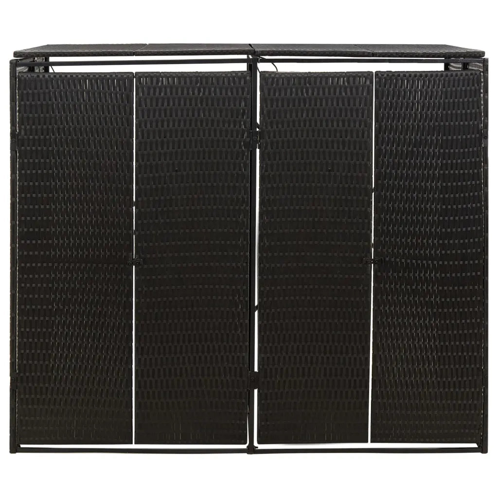 Copribidone Doppio Nero 140x80x117 cm in Polyrattan CFW7859895