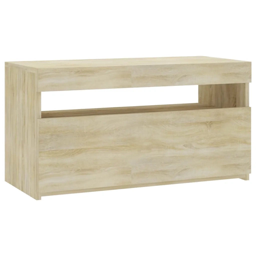 Mobile Porta TV con Luci LED Rovere Sonoma 60x35x40 cm 804397