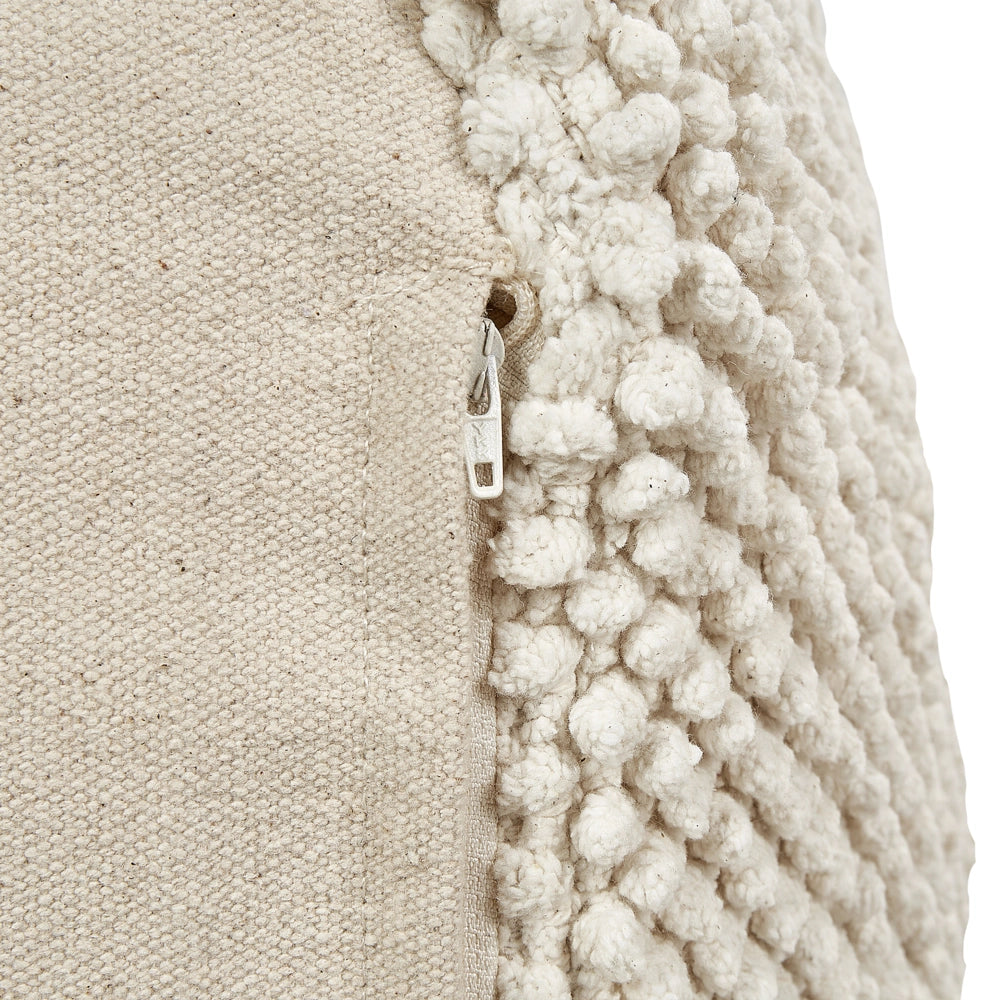 Cuscino da pavimento in cotone quadrato beige 45 x 45 cm soggiorno salotto