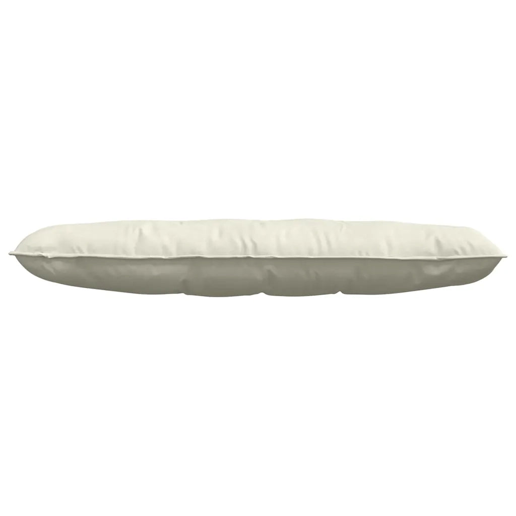 Cuscino per Schiena Crema 140 x 50 cm Tessuto in Cords 42014856