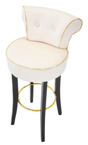 Sgabello Bar Luxy Crema 46x48x96 cm in Legno e Plastica