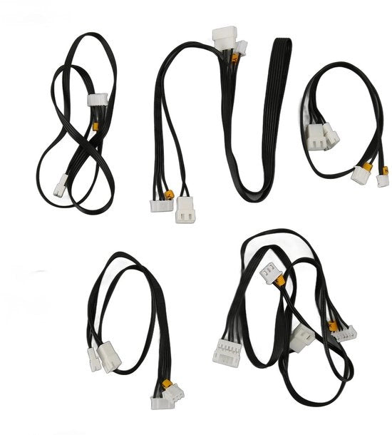 Elettricista - Estensione Cavo di Collegamento 5 Pezzi - Plug e Gioca - Z-as/Y-as/X-as - E-as - PVC - Adatto per Ender 5/Pro/Plus - Estensione Cavo