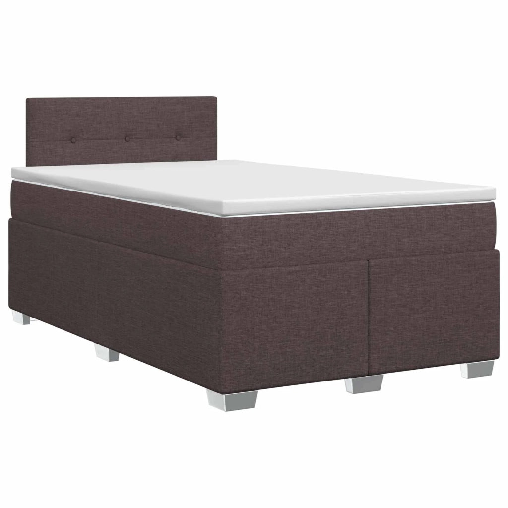 Letto box spring con materasso Marrone Scuro 120 x 200 cm 3450456