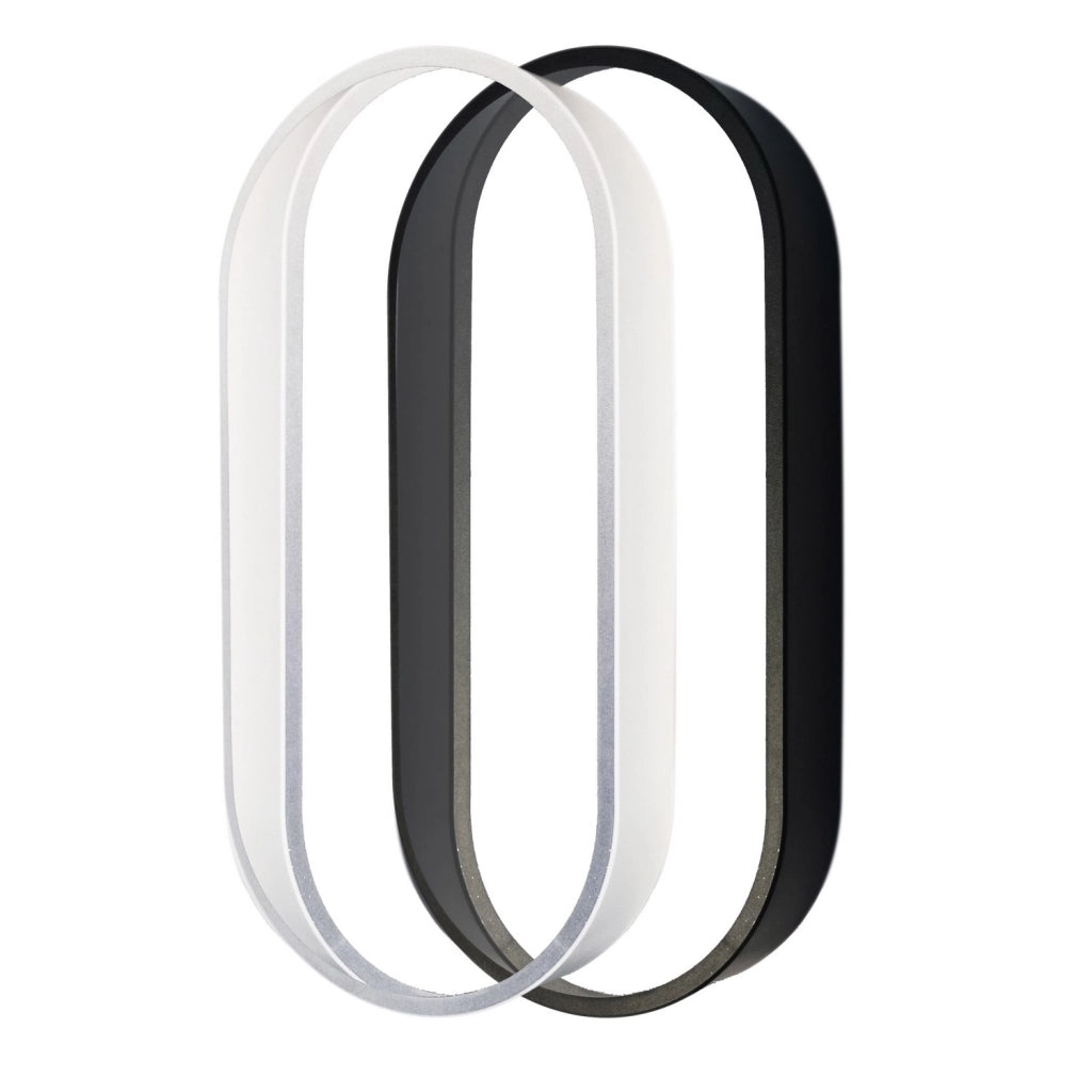 Plafoniera tonda led con sensore crepuscolare colore bianco e nero mod. Oviedo