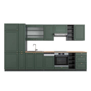 Cucina componibile Fame-Line Verde-oro rustico/Antracite 355 cm, PL Rovere Vicco