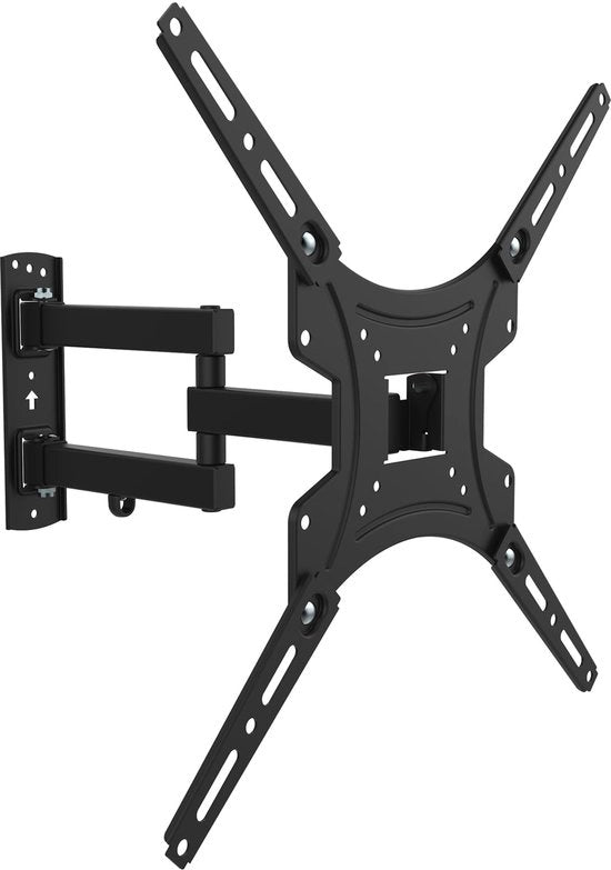 Braccio di sostegno girevole per TV da 13 a 60 pollici, peso massimo 30 kg, VESA massimo 400x400, inclinazione verticale +/- 12°, girevole 180°, estensione massima 36,5 cm.