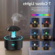 Diffusore di aromi a nube rotante per camera da letto - 350 ml con 7 colori di luce LED e funzione di timer