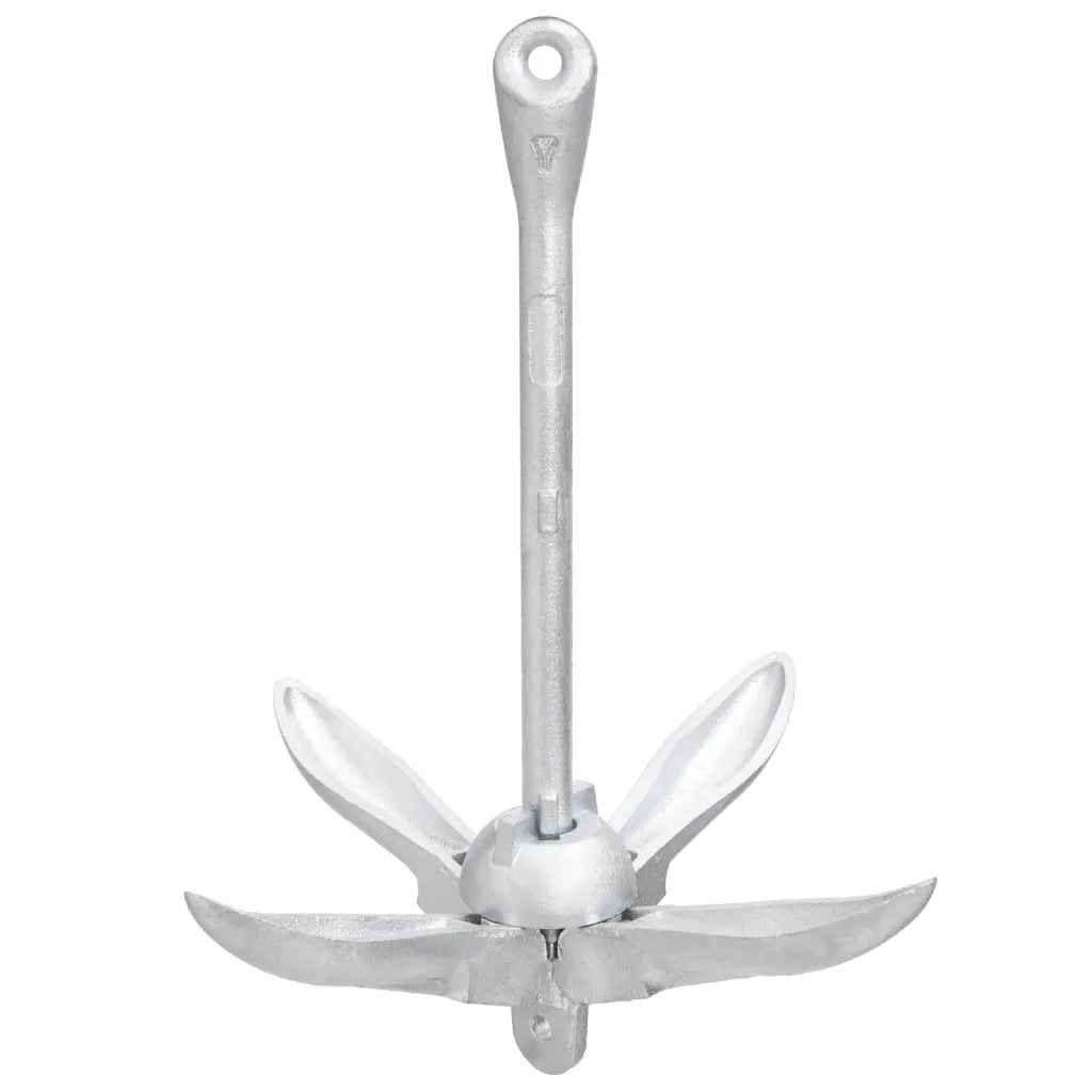 Ancora Pieghevole con Corda Argento 6 kg Ghisa Zincata a Caldo 94277