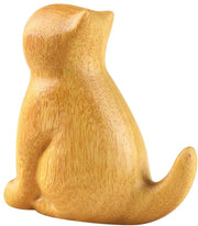 Figurina in legno di gatto miniaturo seduto decorazione per ufficio di eccellente fattura per casa e ufficio