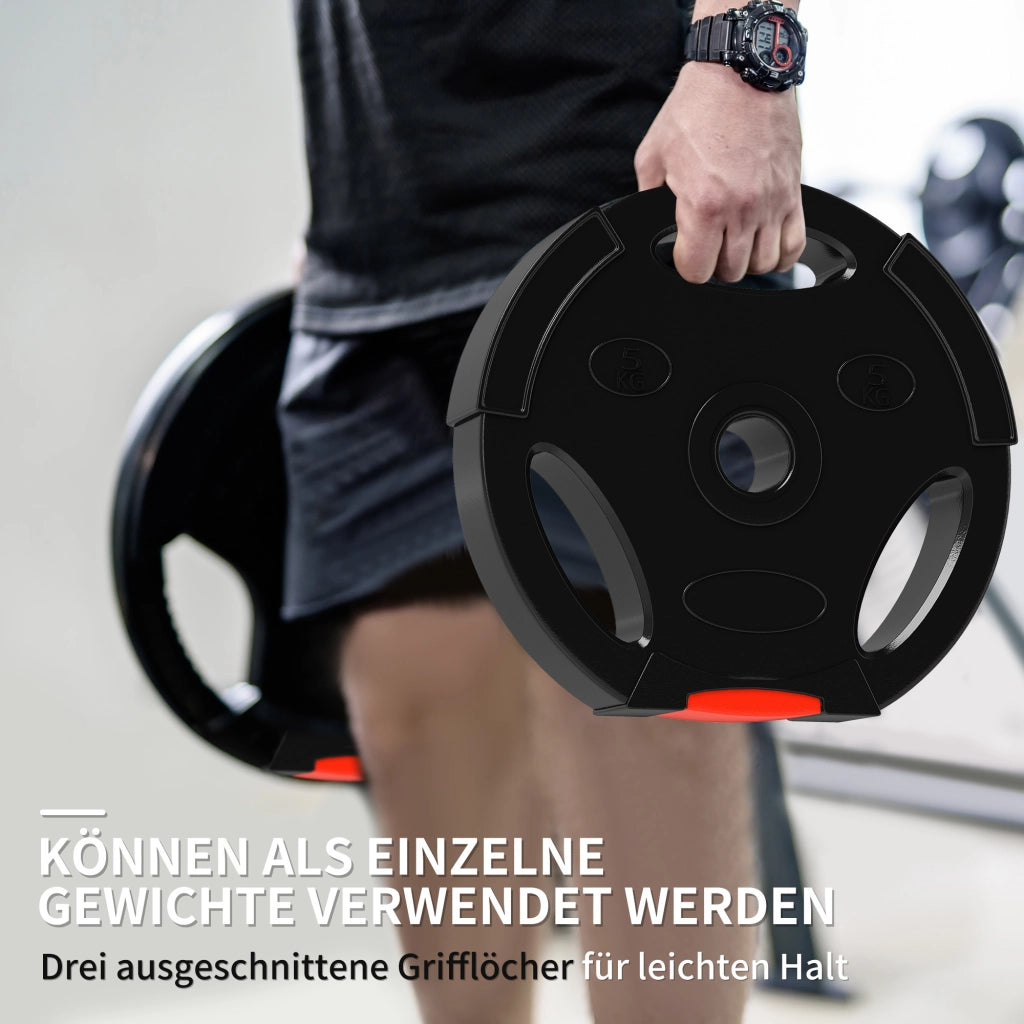 Set pesi 4 dischi ¨C zephmum ¨C 2x10 kg e 2x5 kg, nero