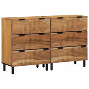 Set di Credenze 2 pcs Naturale Legno di Acacia Massello 3310010