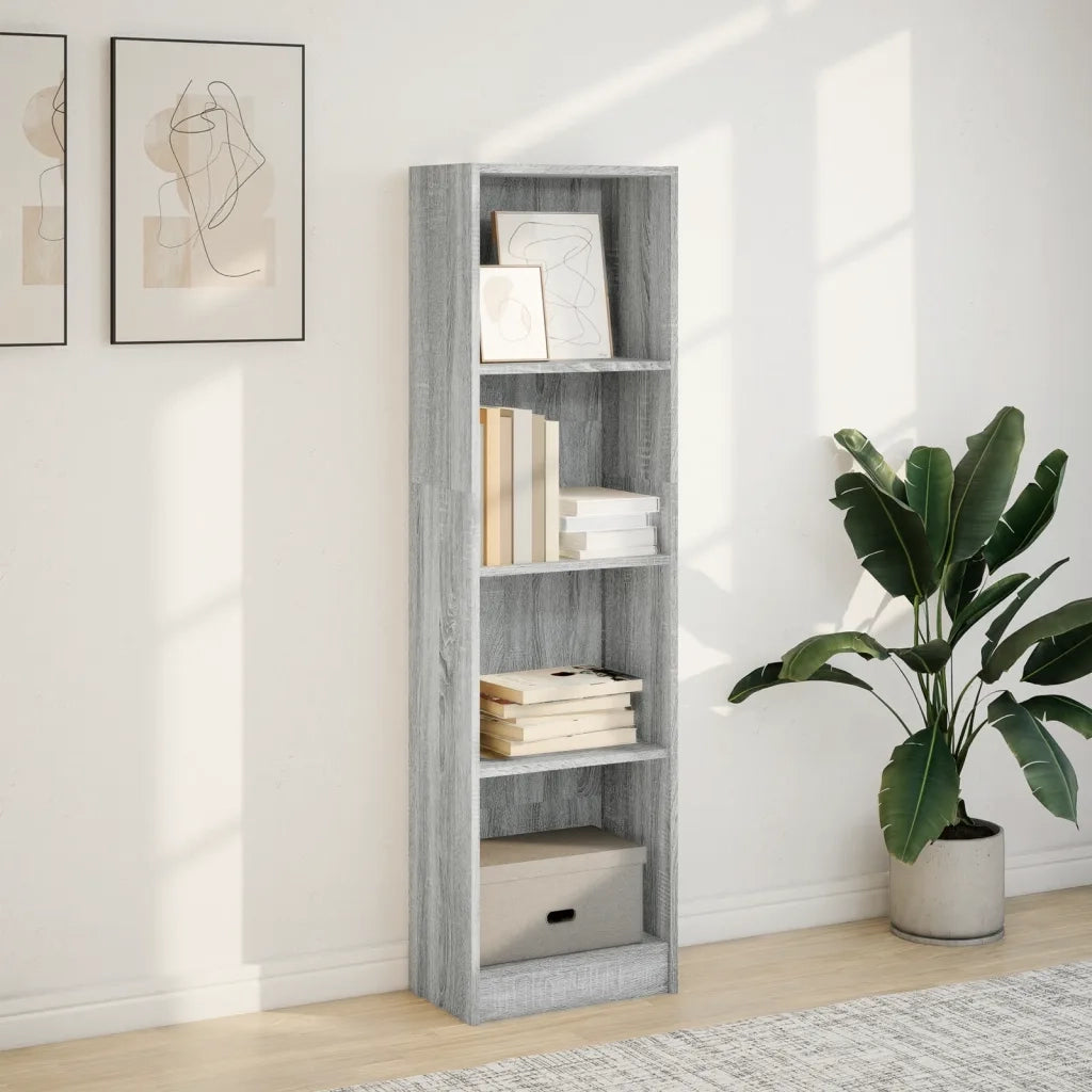 Libreria Grigio Sonoma 40x24x143 cm in Legno Multistrato 857788