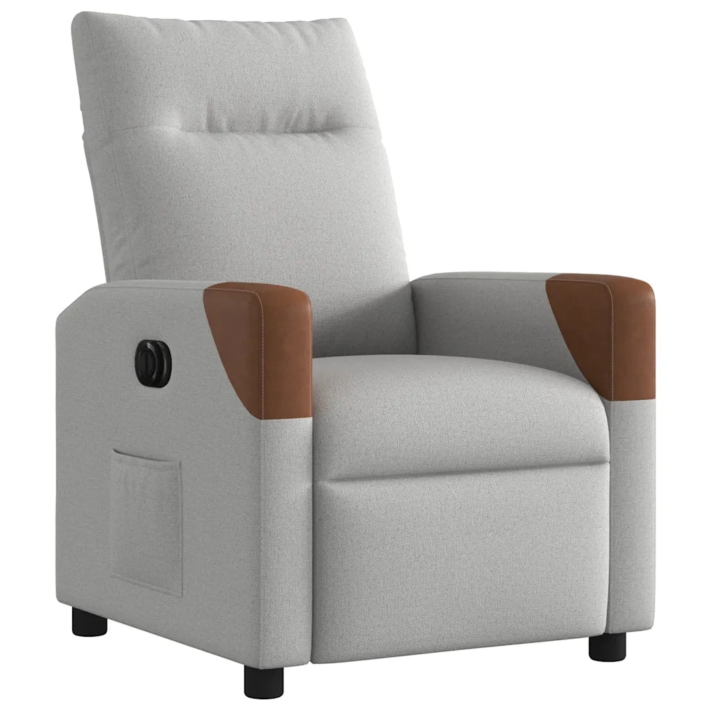 Poltrona Elettrica Reclinabile Grigio Nuvola in Tessuto 3323989