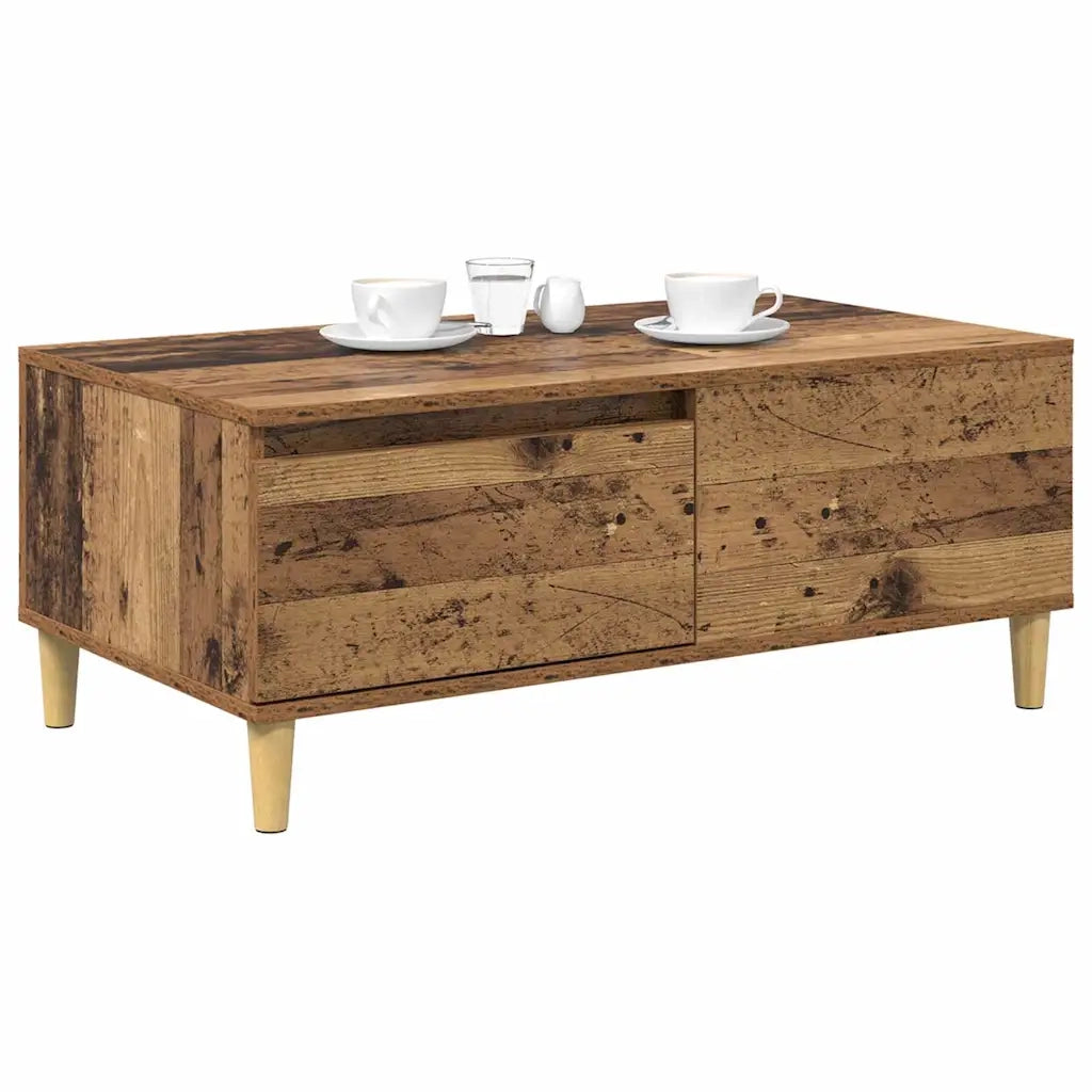Tavolino da salotto con cassetto Legno vecchio 90 x 50 x 35 cm