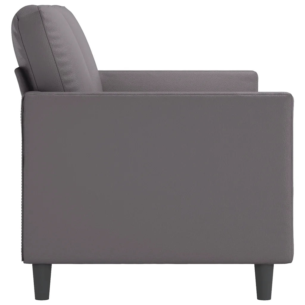 Divano a 2 Posti Grigio 140 cm in Similpelle 359335