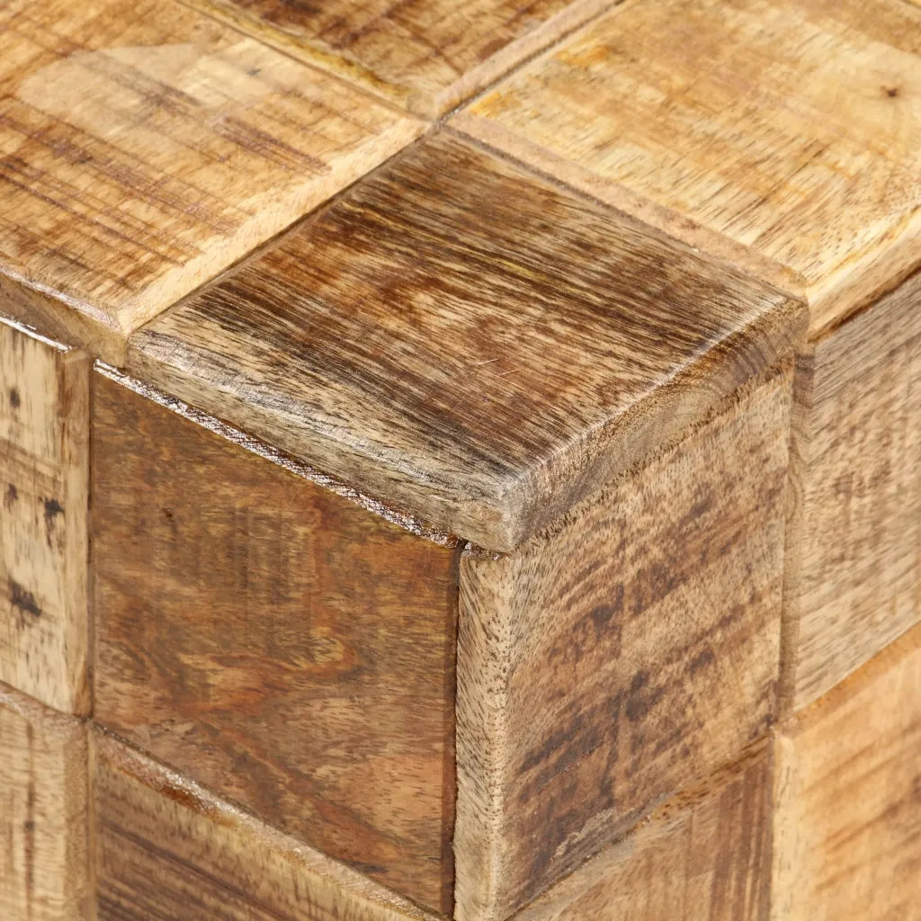 Tavolini da Salotto 2 pz a Blocchi Legno di Mango Grezzo 286435