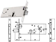SERRATURA DA INFILARE PER FASCE CATENACCIO E SCROCCO MM.78 H 86502  mm.80 a 3 mandate (Y8650280080)    YALE