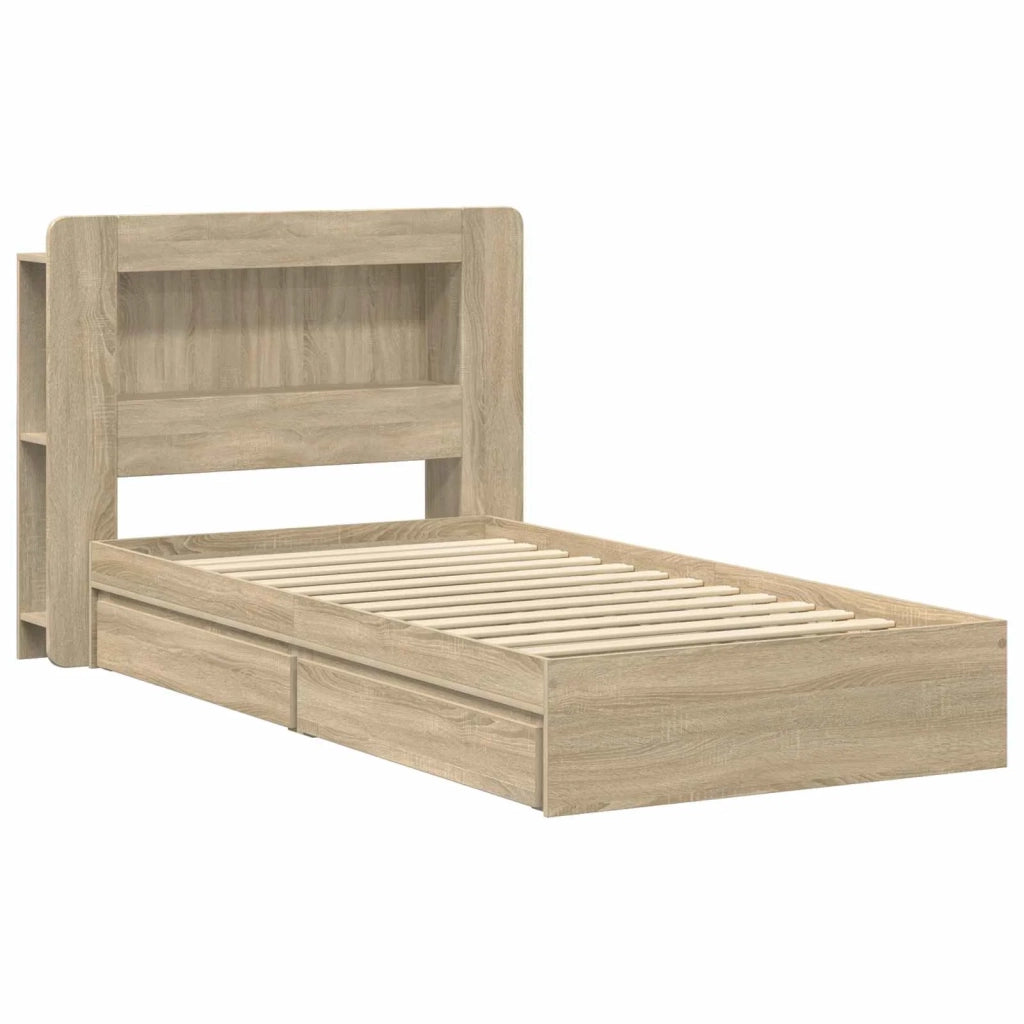 Telaio del letto con storage Rovere Sonoma 90 x 200 cm 3433640