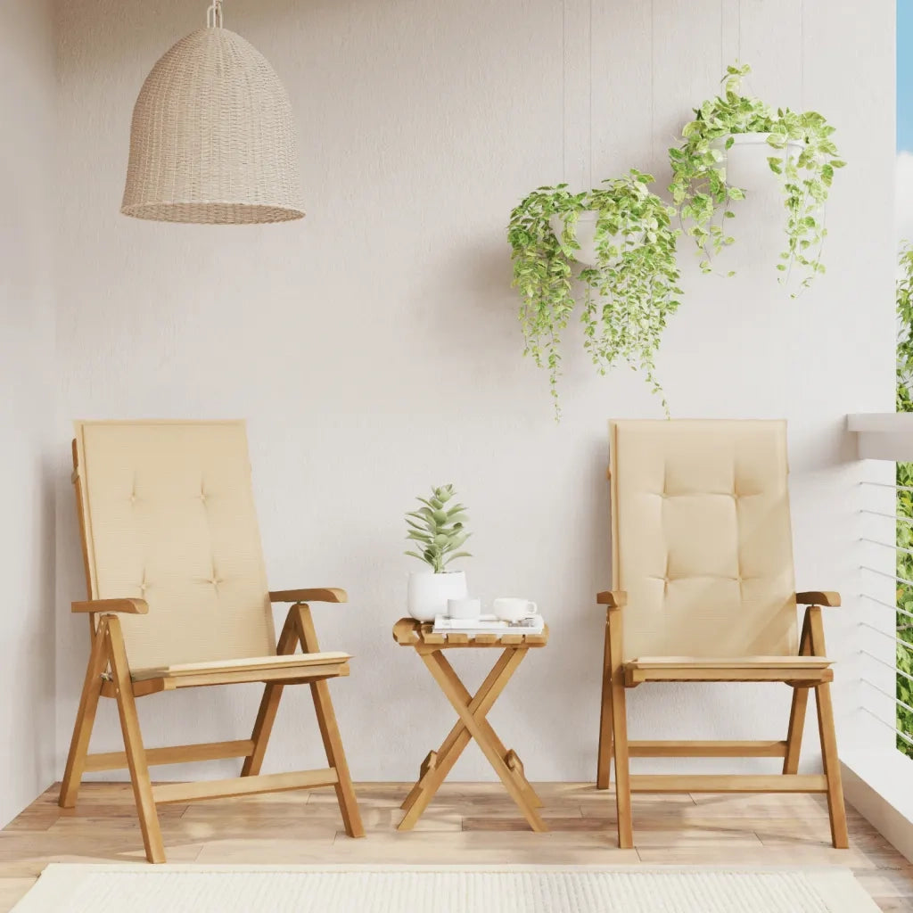 Sedie da Giardino Reclinabili con Cuscini 2 pz in Legno di Teak 3196436