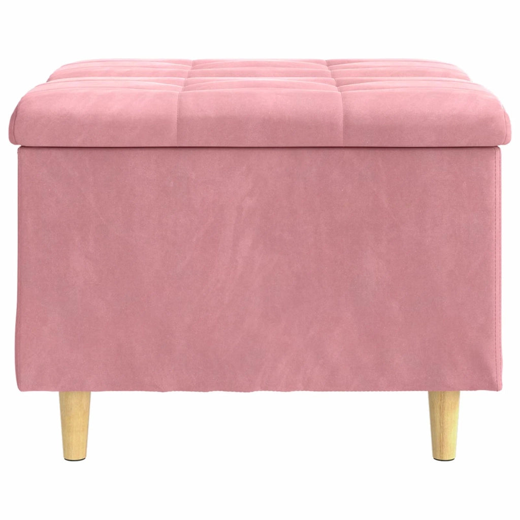 Pouf contenitore con cuscino Rosa 60 x 60 x 45 cm Velluto