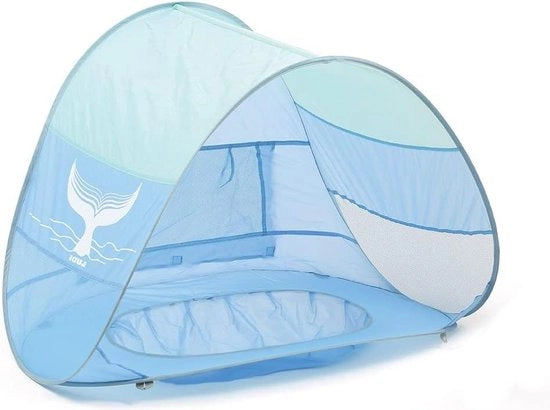 Bagno per bambini multifunzionale Piscina da campeggio Paracqua Anti-UV 50 tenda e rete Protegge dal vento, sole e sabbia Piscina e tenda da spiaggia Adatto da 10 mesi in poi