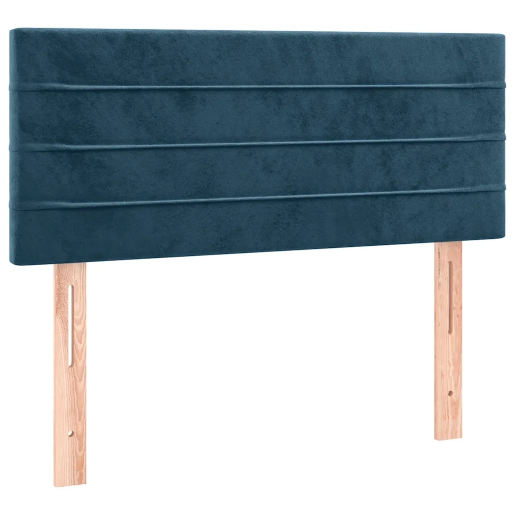 Letto a Molle con Materasso e LED Blu Scuro 100x200 cm 3134451