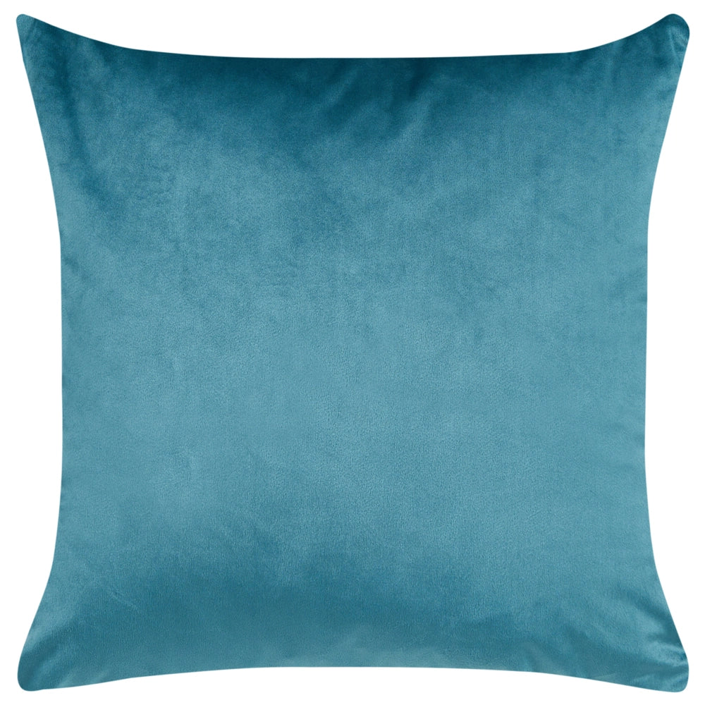 Set di 2 cuscini decorativi velluto blu 45 x 45 cm con frange e motivo orientale elegante glamour
