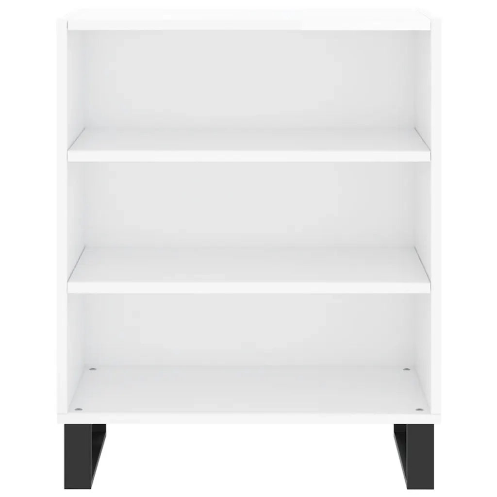 Credenza Bianco Lucido 57x35x70 cm in Legno Multistrato 827142