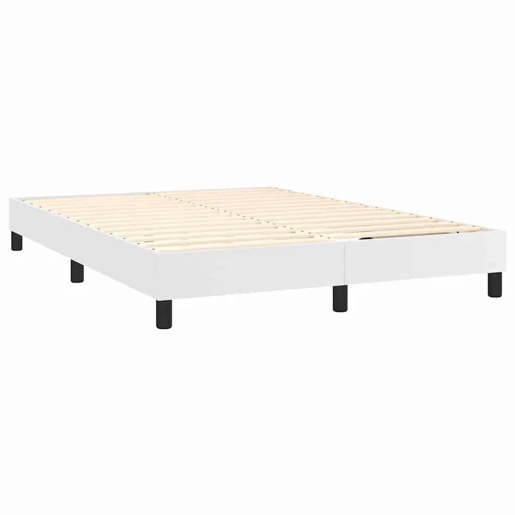 Giroletto a Molle con Materasso Bianco 140x200 cm in Similpelle 3127194